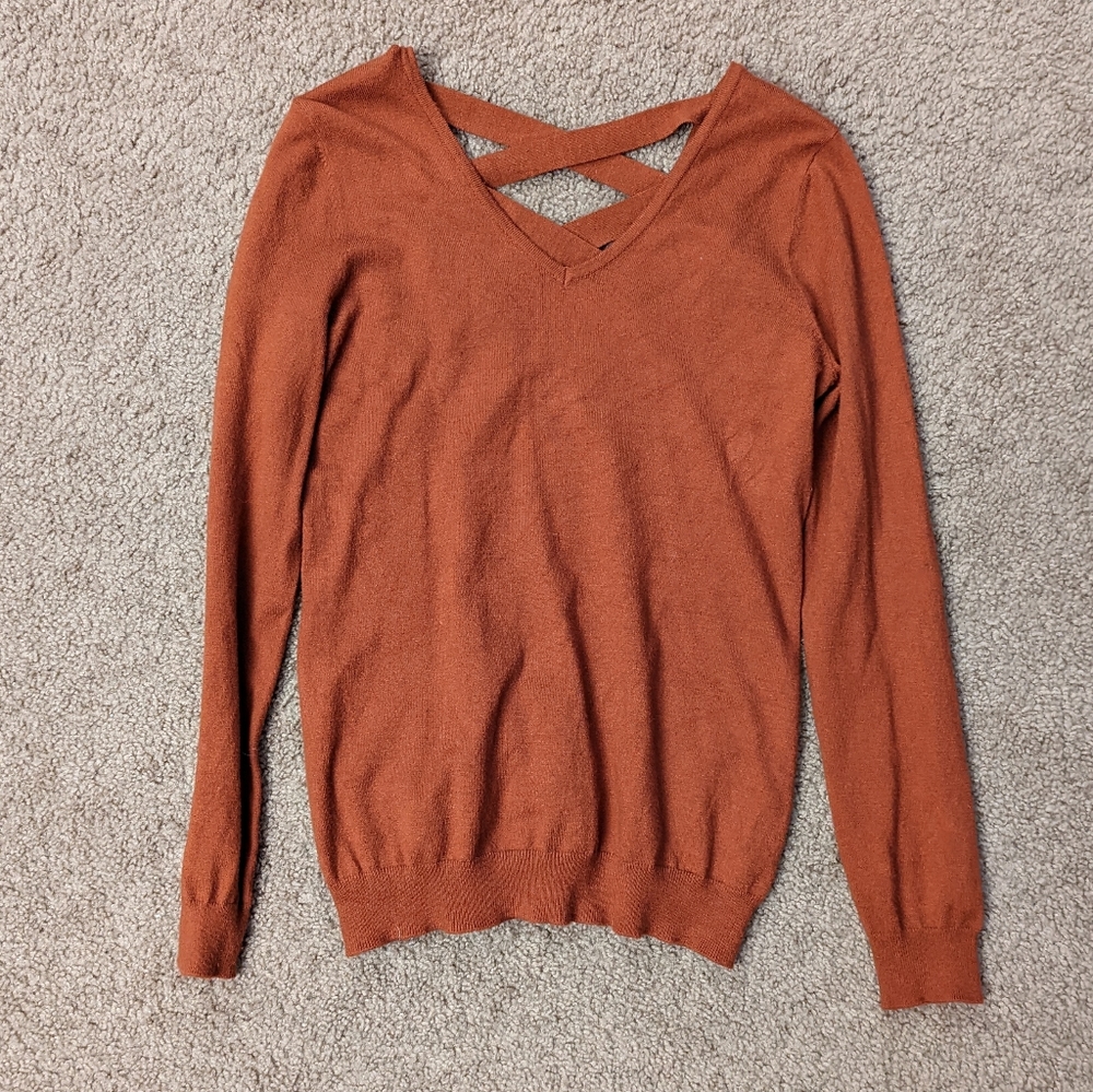 Open back sweater